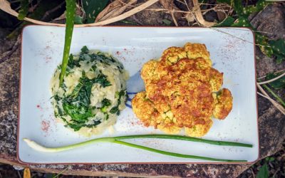 MISO ROASTED CAULIFLOWER WITH KOHLRABI-KALE MASH