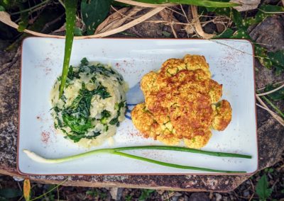 MISO ROASTED CAULIFLOWER WITH KOHLRABI-KALE MASH