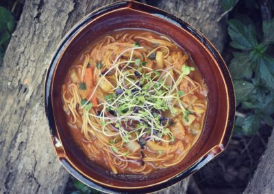 Miso Soba Noodle Soup With Homemade Kimchi