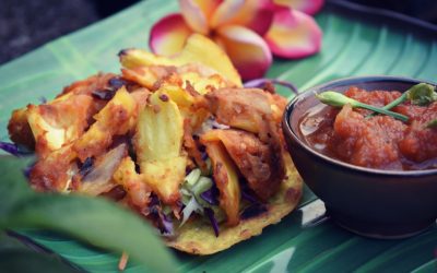 Vegan Jackfruit “Chick Tacos With Homemade BBQ Sauce