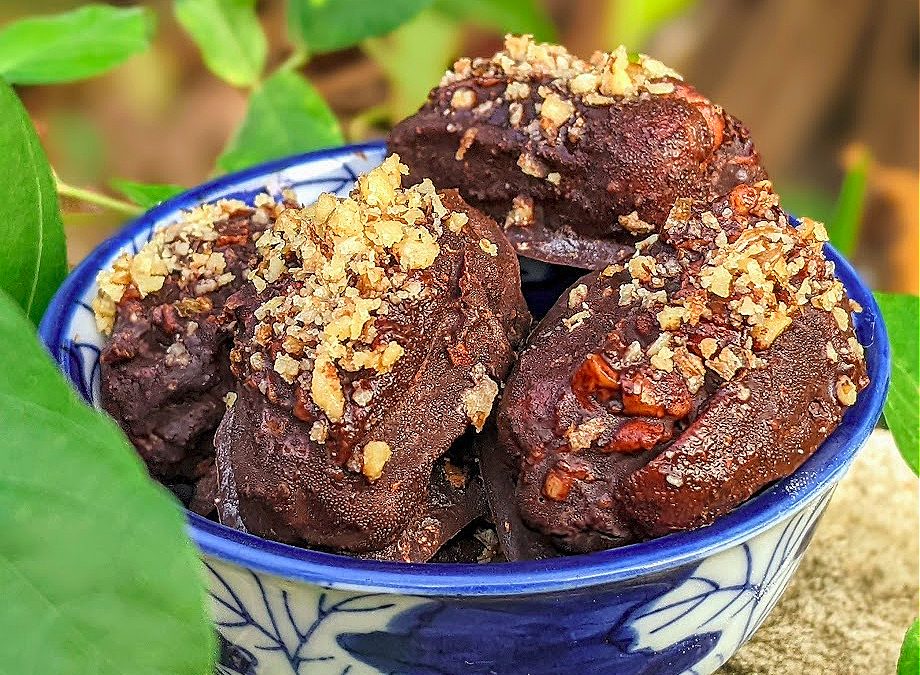 Chocolate-Covered Cashew Butter Stuffed Dates