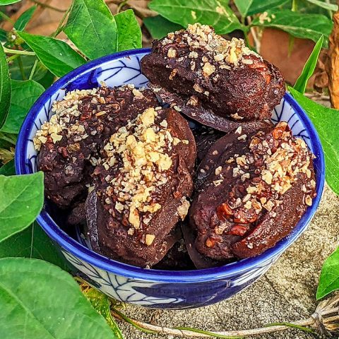 Chocolate-Covered Cashew Butter Stuffed Dates 